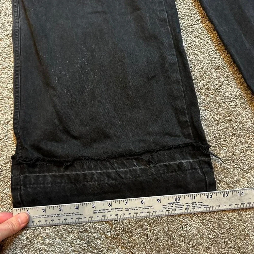 Rag & Bone Marina Wide-Leg Baggy Jeans‎ Angelique Black Size 28